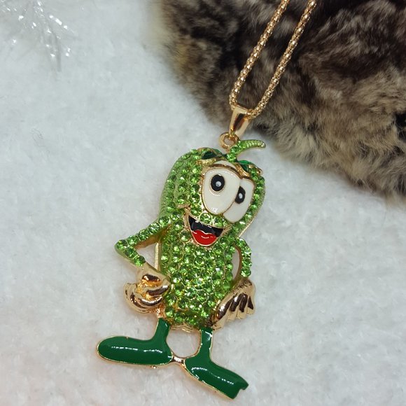 HAPPY PICKLE Pendant and chain - Picture 2 of 8